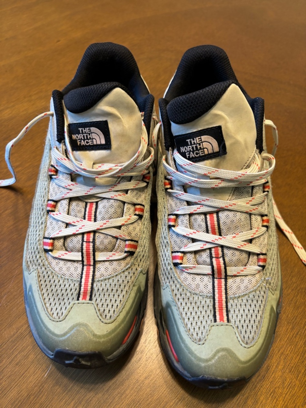 The North Face Men's Hiking Sneakers - Gray, Sage & Red Accent